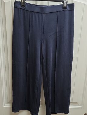 J. Jill Wide-Leg Pull-On Pants in Navy S